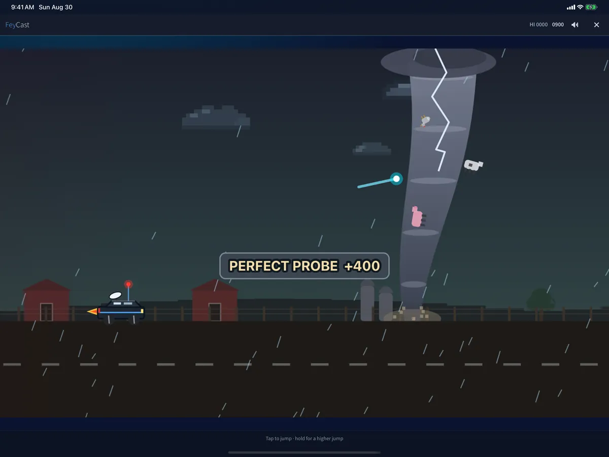 FeyCast StormChaser game on iPad